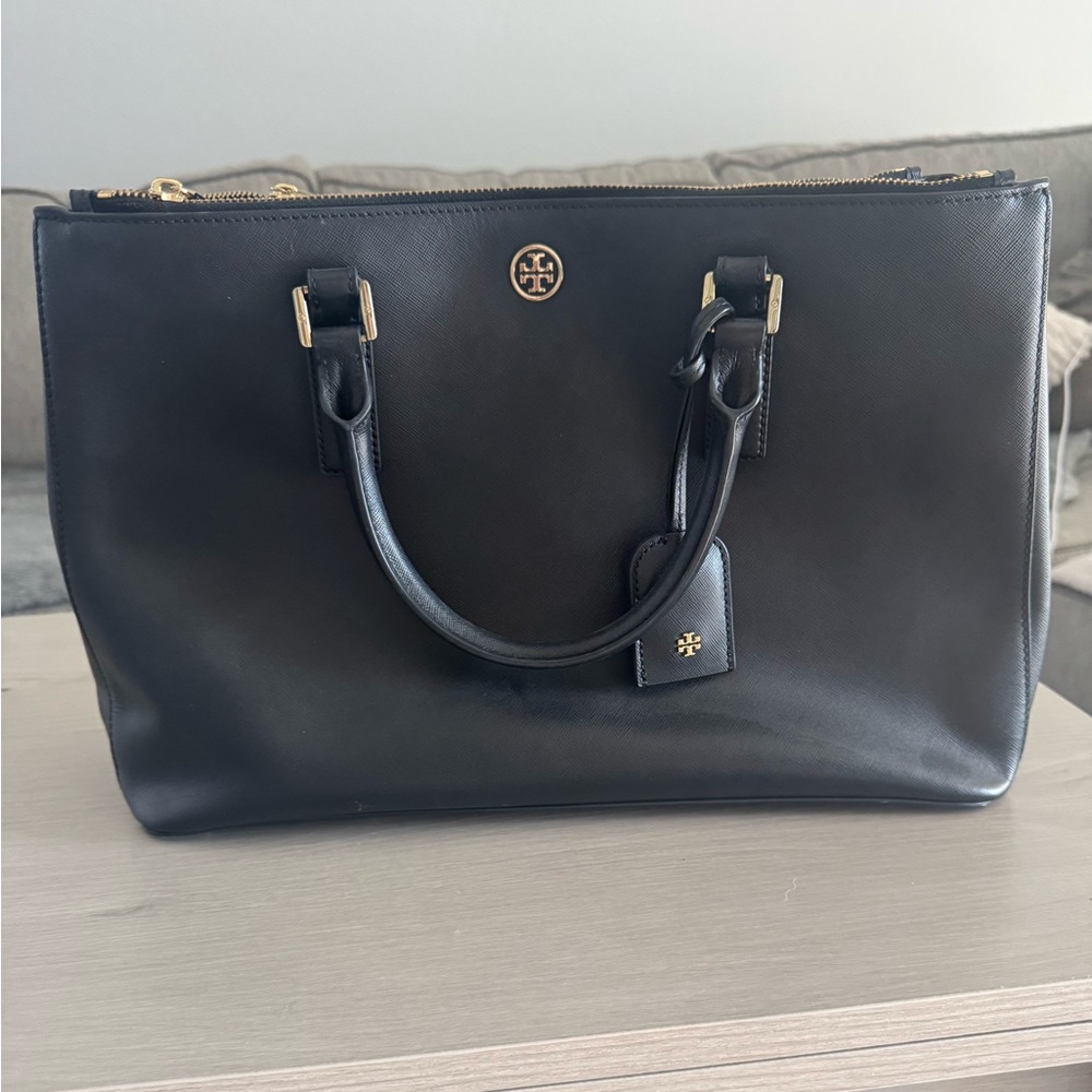 Tory Burch Robinson Double Zip Saffiano Leather Large Bag, Tote